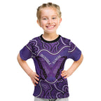 Australia Lupus Awareness Month Personalised Kid T Shirt Butterfly Purple Ribbon Invisible Illness Indigenous Art