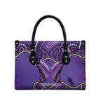 Australia Lupus Awareness Month Personalised Leather Bag Butterfly Purple Ribbon Invisible Illness Indigenous Art
