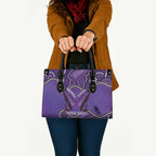Australia Lupus Awareness Month Personalised Leather Bag Butterfly Purple Ribbon Invisible Illness Indigenous Art