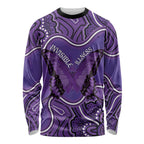 Australia Lupus Awareness Month Personalised Long Sleeve Shirt Butterfly Purple Ribbon Invisible Illness Indigenous Art