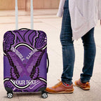 Australia Lupus Awareness Month Personalised Luggage Cover Butterfly Purple Ribbon Invisible Illness Indigenous Art