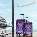 Australia Lupus Awareness Month Personalised Luggage Cover Butterfly Purple Ribbon Invisible Illness Indigenous Art