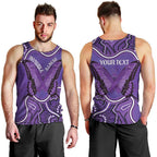 Australia Lupus Awareness Month Personalised Men Tank Top Butterfly Purple Ribbon Invisible Illness Indigenous Art