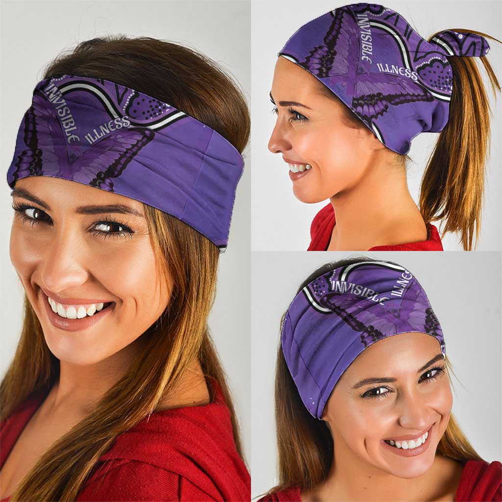 Australia Lupus Awareness Month Personalised Neck Gaiter Butterfly Purple Ribbon Invisible Illness Indigenous Art