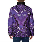 Australia Lupus Awareness Month Personalised Padded Jacket Butterfly Purple Ribbon Invisible Illness Indigenous Art