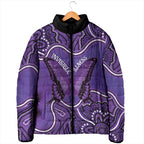 Australia Lupus Awareness Month Personalised Padded Jacket Butterfly Purple Ribbon Invisible Illness Indigenous Art