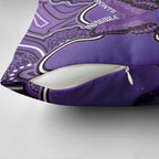 Australia Lupus Awareness Month Personalised Pillow Cover Butterfly Purple Ribbon Invisible Illness Indigenous Art