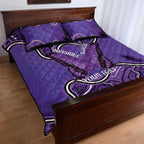 Australia Lupus Awareness Month Personalised Quilt Bed Set Butterfly Purple Ribbon Invisible Illness Indigenous Art