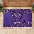 Australia Lupus Awareness Month Personalised Rubber Doormat Butterfly Purple Ribbon Invisible Illness Indigenous Art