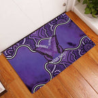 Australia Lupus Awareness Month Personalised Rubber Doormat Butterfly Purple Ribbon Invisible Illness Indigenous Art