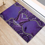 Australia Lupus Awareness Month Personalised Rubber Doormat Butterfly Purple Ribbon Invisible Illness Indigenous Art