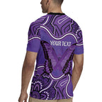 Australia Lupus Awareness Month Personalised Rugby Jersey Butterfly Purple Ribbon Invisible Illness Indigenous Art