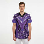Australia Lupus Awareness Month Personalised Scrub Top Butterfly Purple Ribbon Invisible Illness Indigenous Art