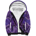 Australia Lupus Awareness Month Personalised Sherpa Hoodie Butterfly Purple Ribbon Invisible Illness Indigenous Art