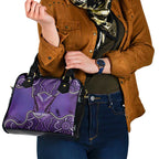 Australia Lupus Awareness Month Personalised Shoulder Handbag Butterfly Purple Ribbon Invisible Illness Indigenous Art