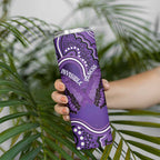 Australia Lupus Awareness Month Personalised Skinny Tumbler Butterfly Purple Ribbon Invisible Illness Indigenous Art