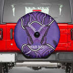Australia Lupus Awareness Month Personalised Spare Tire Cover Butterfly Purple Ribbon Invisible Illness Indigenous Art