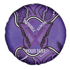 Australia Lupus Awareness Month Personalised Spare Tire Cover Butterfly Purple Ribbon Invisible Illness Indigenous Art