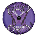 Australia Lupus Awareness Month Personalised Spare Tire Cover Butterfly Purple Ribbon Invisible Illness Indigenous Art