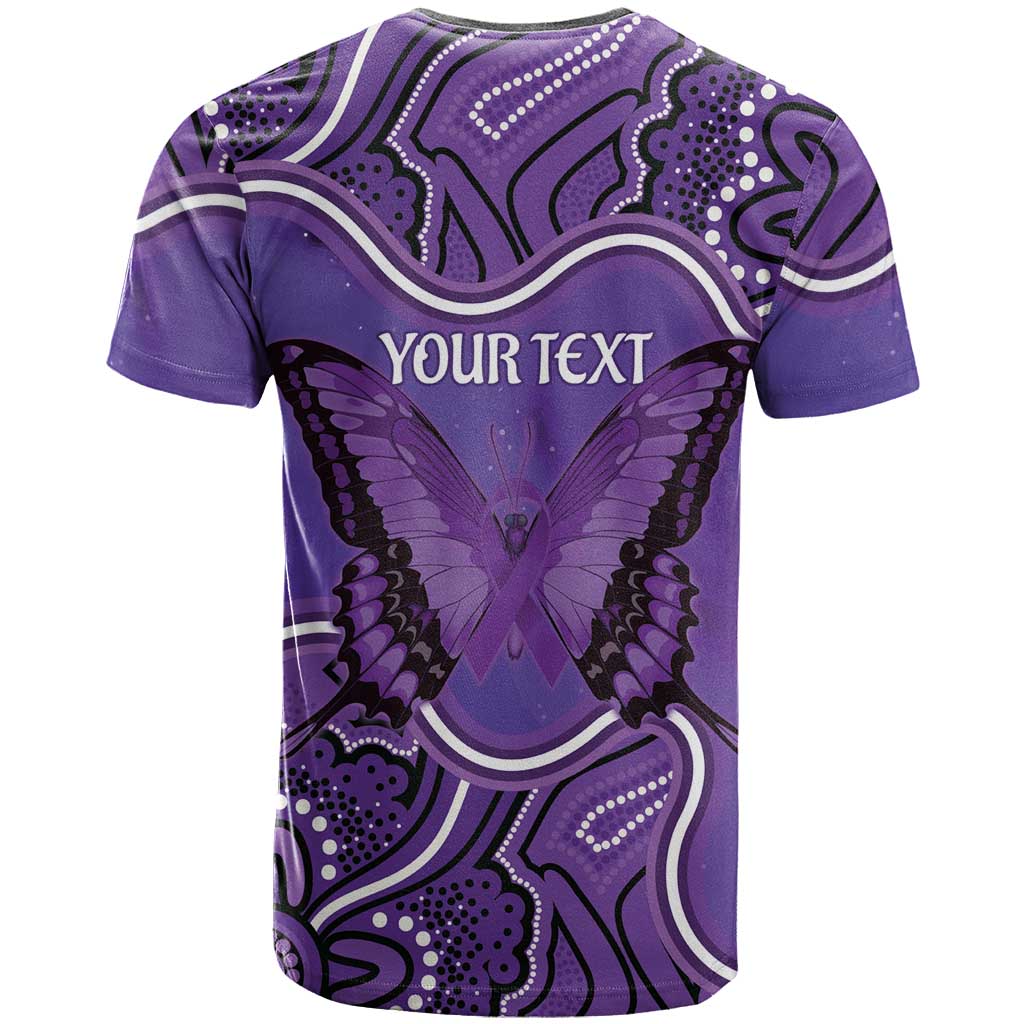 Australia Lupus Awareness Month Personalised T Shirt Butterfly Purple Ribbon Invisible Illness Indigenous Art