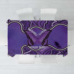 Australia Lupus Awareness Month Personalised Tablecloth Butterfly Purple Ribbon Invisible Illness Indigenous Art