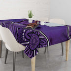 Australia Lupus Awareness Month Personalised Tablecloth Butterfly Purple Ribbon Invisible Illness Indigenous Art