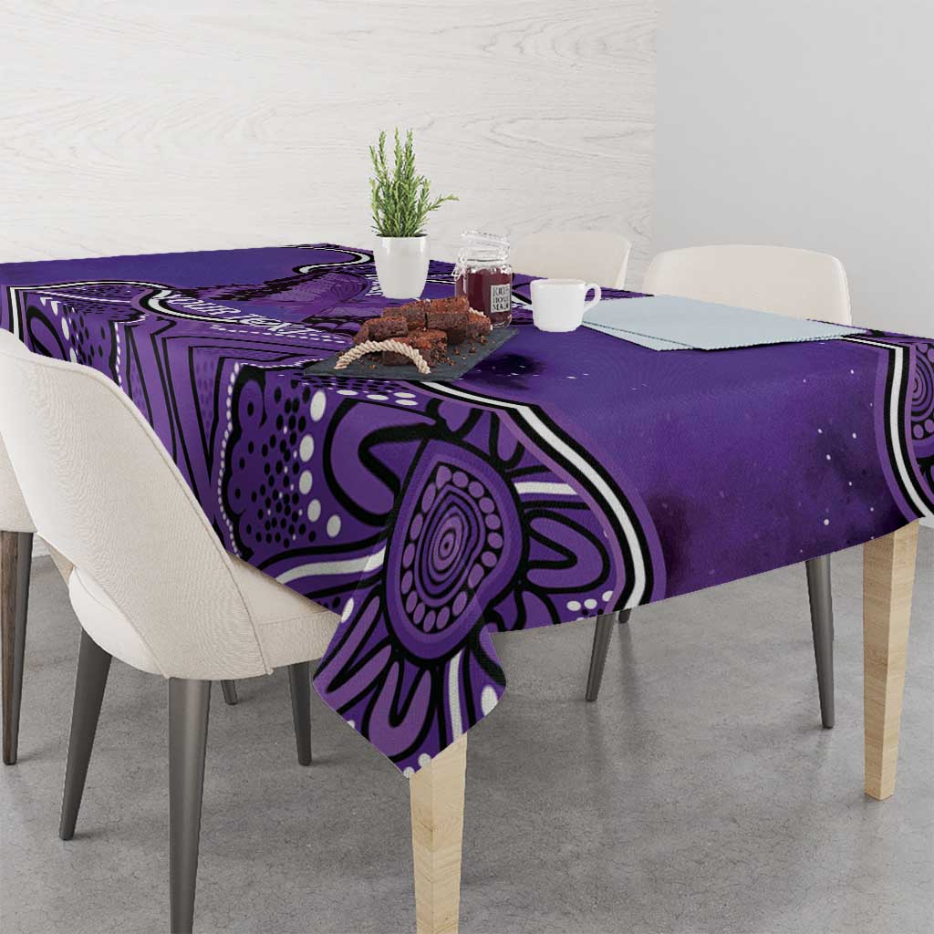 Australia Lupus Awareness Month Personalised Tablecloth Butterfly Purple Ribbon Invisible Illness Indigenous Art