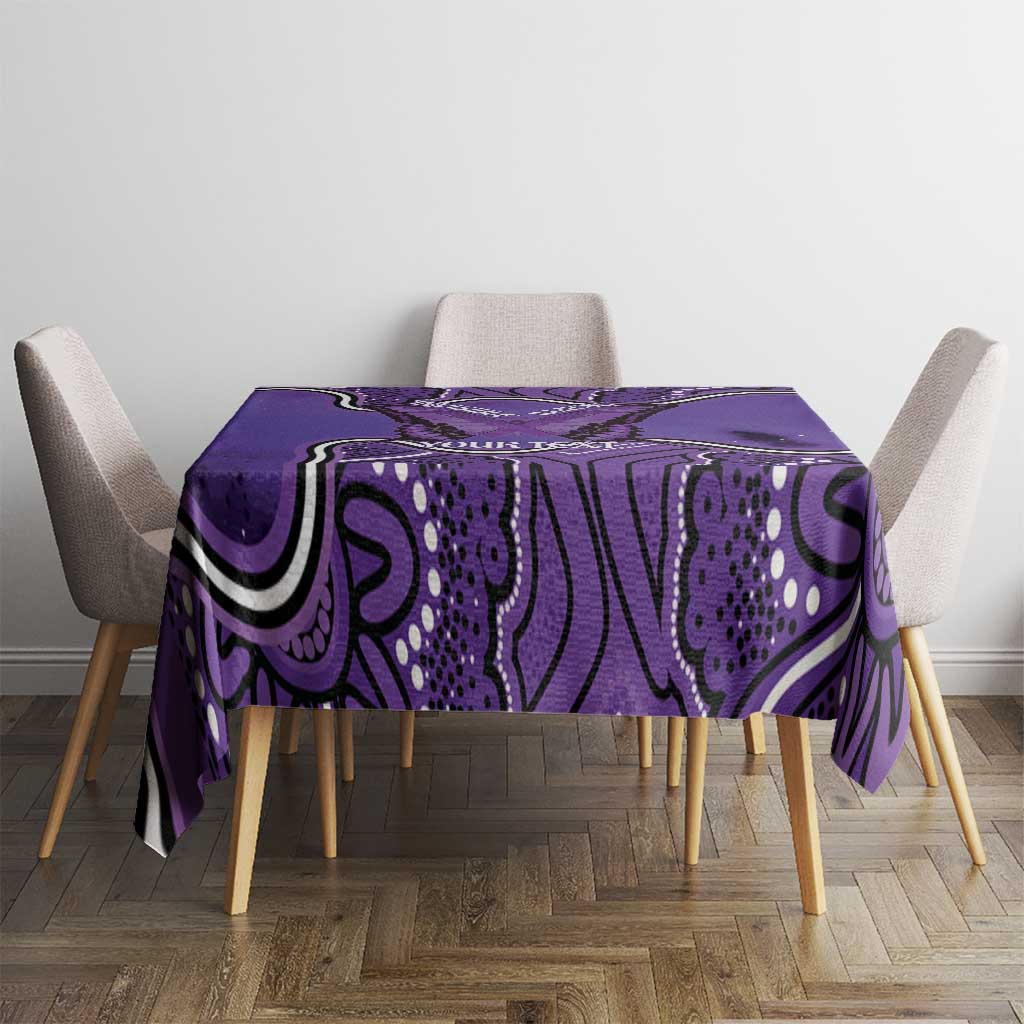 Australia Lupus Awareness Month Personalised Tablecloth Butterfly Purple Ribbon Invisible Illness Indigenous Art