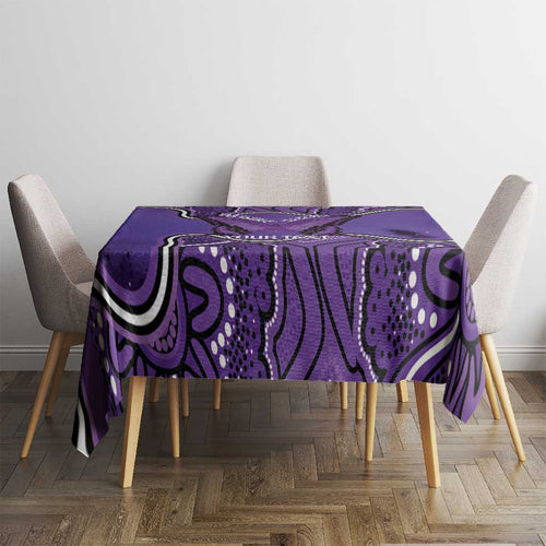 Australia Lupus Awareness Month Personalised Tablecloth Butterfly Purple Ribbon Invisible Illness Indigenous Art