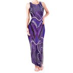 Australia Lupus Awareness Month Personalised Tank Maxi Dress Butterfly Purple Ribbon Invisible Illness Indigenous Art