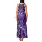 Australia Lupus Awareness Month Personalised Tank Maxi Dress Butterfly Purple Ribbon Invisible Illness Indigenous Art