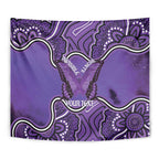 Australia Lupus Awareness Month Personalised Tapestry Butterfly Purple Ribbon Invisible Illness Indigenous Art