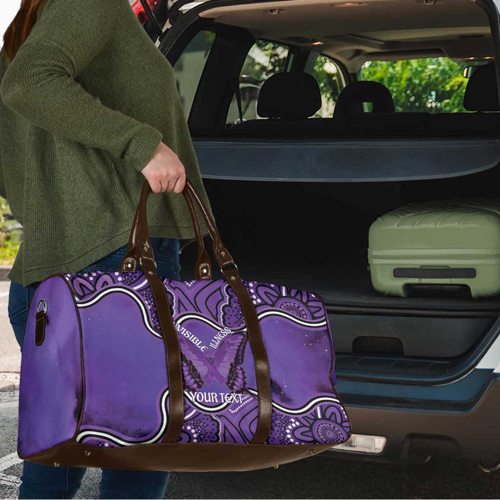 Australia Lupus Awareness Month Personalised Travel Bag Butterfly Purple Ribbon Invisible Illness Indigenous Art