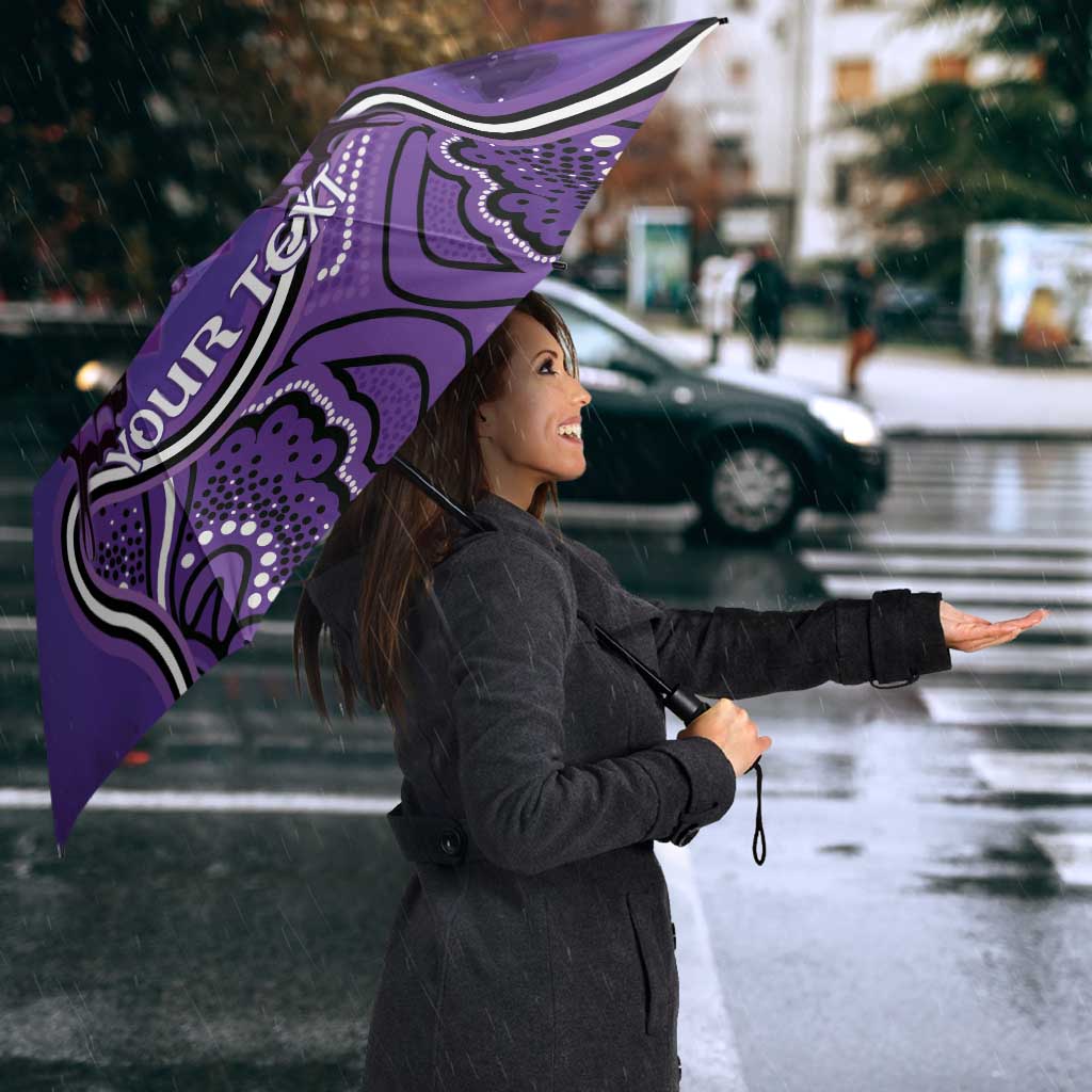 Australia Lupus Awareness Month Personalised Umbrella Butterfly Purple Ribbon Invisible Illness Indigenous Art