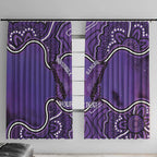 Australia Lupus Awareness Month Personalised Window Curtain Butterfly Purple Ribbon Invisible Illness Indigenous Art