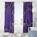 Australia Lupus Awareness Month Personalised Window Curtain Butterfly Purple Ribbon Invisible Illness Indigenous Art