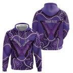 Australia Lupus Awareness Month Personalised Zip Hoodie Butterfly Purple Ribbon Invisible Illness Indigenous Art