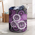 Australia Indigenous Butterflies Personalised Laundry Basket Lupus Awareness Purple Ribbon Aboriginal Art