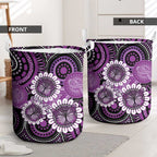 Australia Indigenous Butterflies Personalised Laundry Basket Lupus Awareness Purple Ribbon Aboriginal Art
