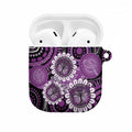 Australia Indigenous Butterflies Personalised AirPods Case Lupus Awareness Purple Ribbon Aboriginal Art