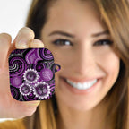 Australia Indigenous Butterflies Personalised AirPods Case Lupus Awareness Purple Ribbon Aboriginal Art