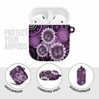 Australia Indigenous Butterflies Personalised AirPods Case Lupus Awareness Purple Ribbon Aboriginal Art