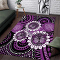 Australia Indigenous Butterflies Personalised Area Rug Lupus Awareness Purple Ribbon Aboriginal Art