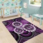 Australia Indigenous Butterflies Personalised Area Rug Lupus Awareness Purple Ribbon Aboriginal Art