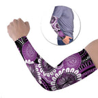 Australia Indigenous Butterflies Personalised Arm Sleeves Lupus Awareness Purple Ribbon Aboriginal Art