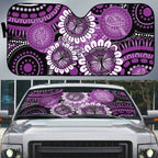 Australia Indigenous Butterflies Personalised Auto Sun Shade Lupus Awareness Purple Ribbon Aboriginal Art