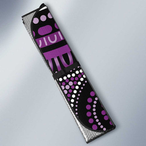 Australia Indigenous Butterflies Personalised Auto Sun Shade Lupus Awareness Purple Ribbon Aboriginal Art