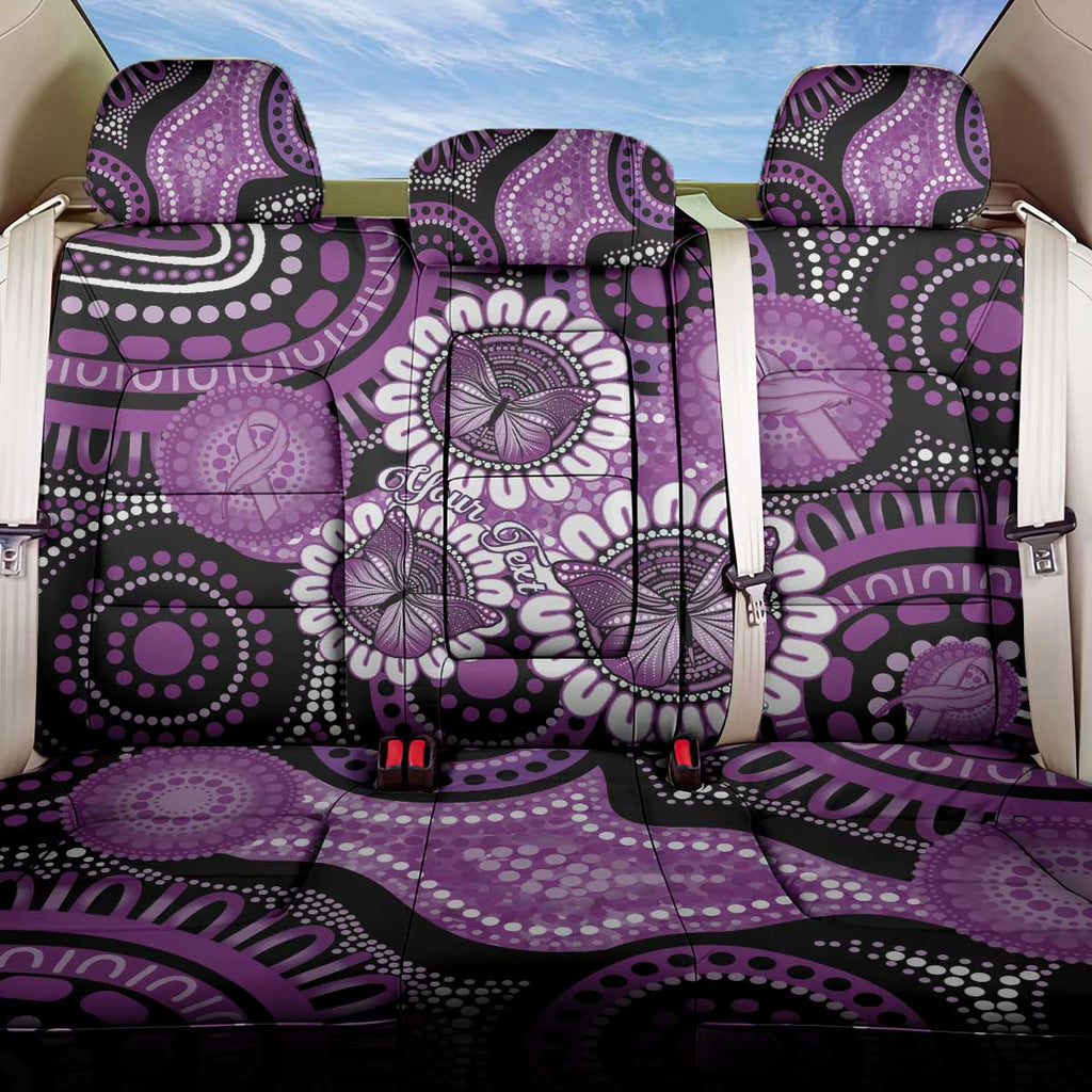Australia Indigenous Butterflies Personalised Back Car Seat Cover Lupus Awareness Purple Ribbon Aboriginal Art