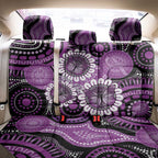 Australia Indigenous Butterflies Personalised Back Car Seat Cover Lupus Awareness Purple Ribbon Aboriginal Art