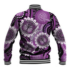 Australia Indigenous Butterflies Personalised Baseball Jacket Lupus Awareness Purple Ribbon Aboriginal Art